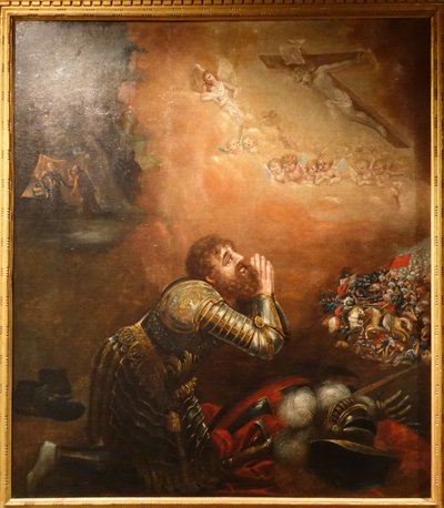 オウリケの戦いでのD.アフォンソエンリケのビジョン 作： Friar Manuel dos Reis